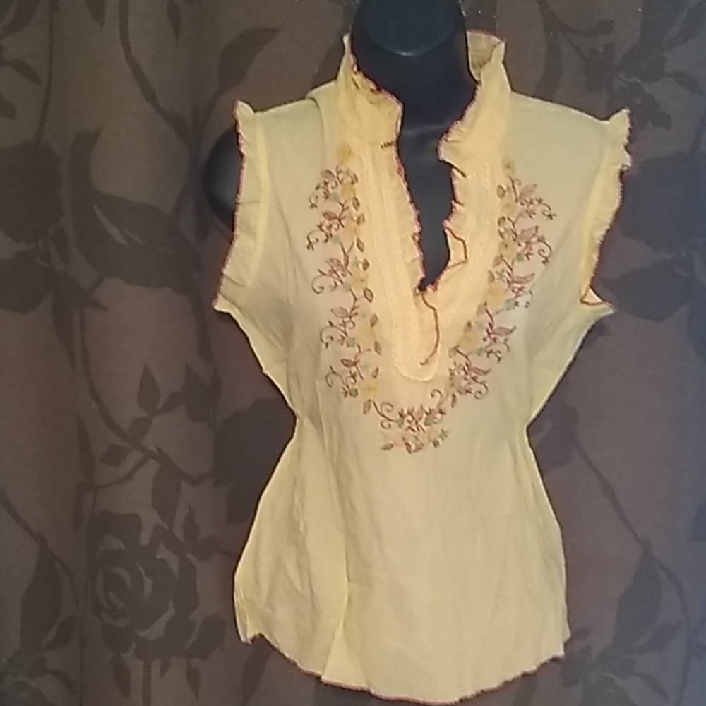 Yellow with Spanish embroidery